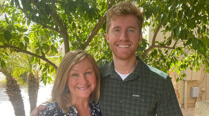 son grows hair for mom wig