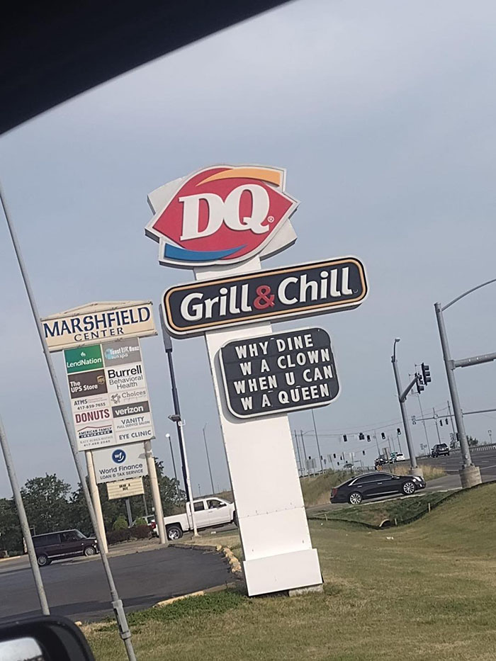 sign war Mcdonalds DQ Missouri