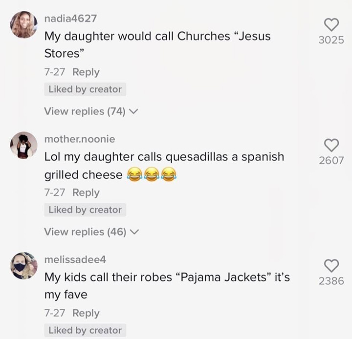 kids accurately name things funny