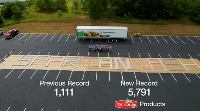 supermarket world record donated food word