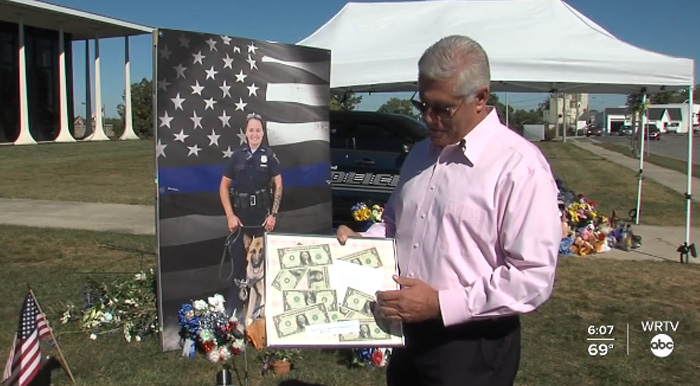 homeless donate to slain officer