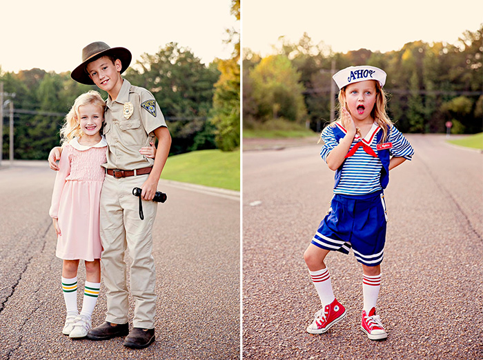 Stranger Things family halloween photo shoot