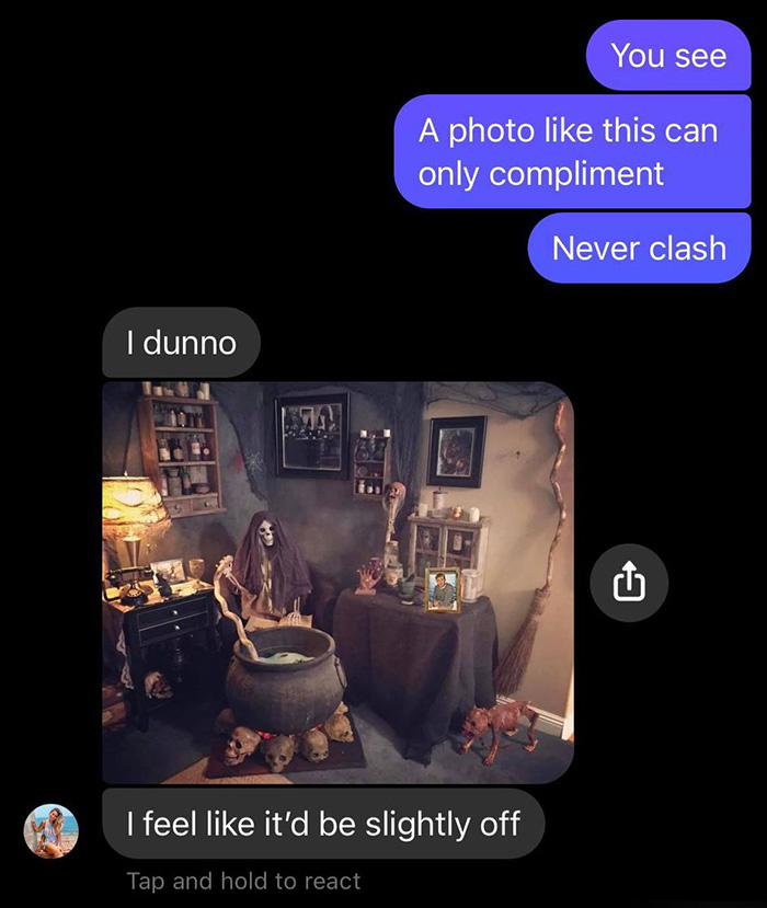 man selling picture frame of himself on facebook