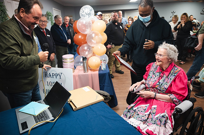 105 year old first birthday party