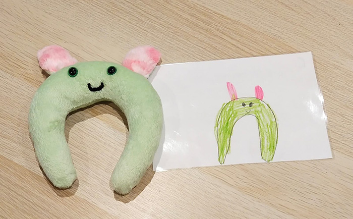 teacher turns kid drawings into stuffed animals