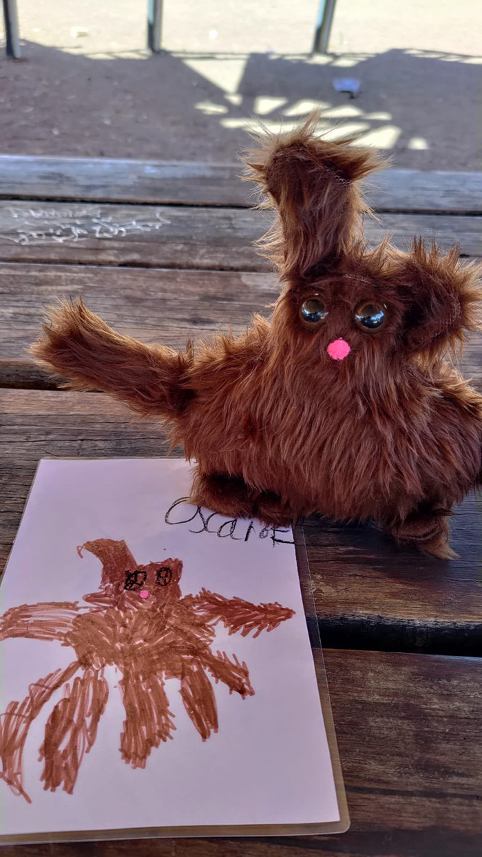 teacher turns kid drawings into stuffed animals