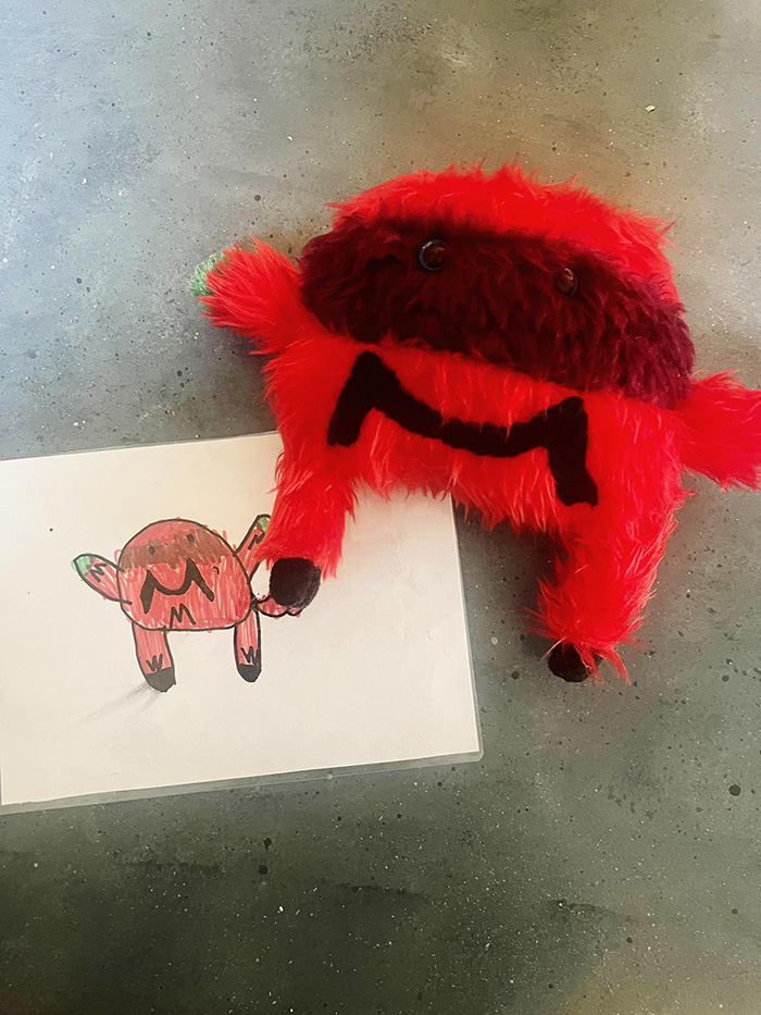 teacher turns kid drawings into stuffed animals