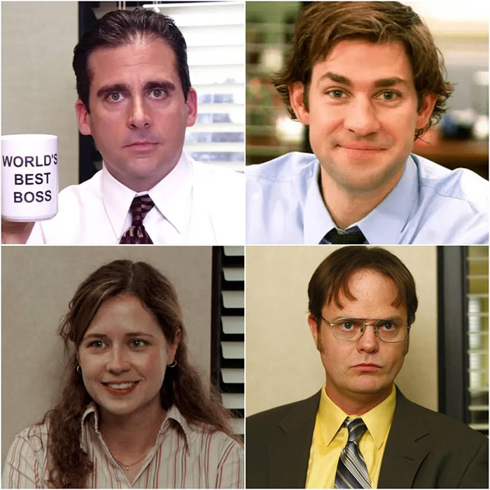 office main characters all 13 versions