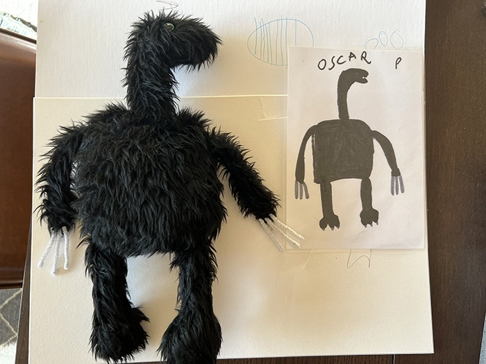 teacher turns kid drawings into stuffed animals