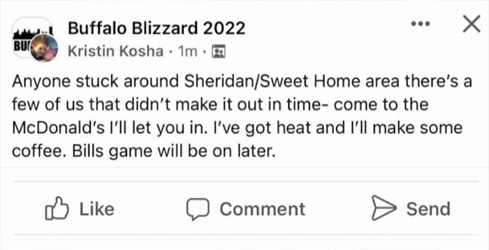 mcdonalds shelter blizzard