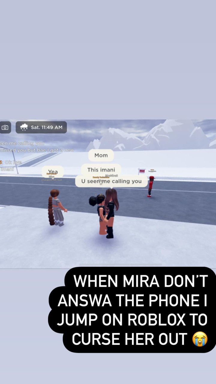 mom uses roblox to talk to kid