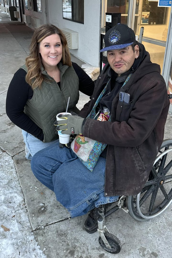 couple helps homeless man