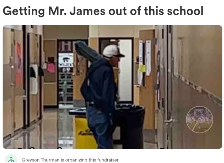 high school students raise money for janitor