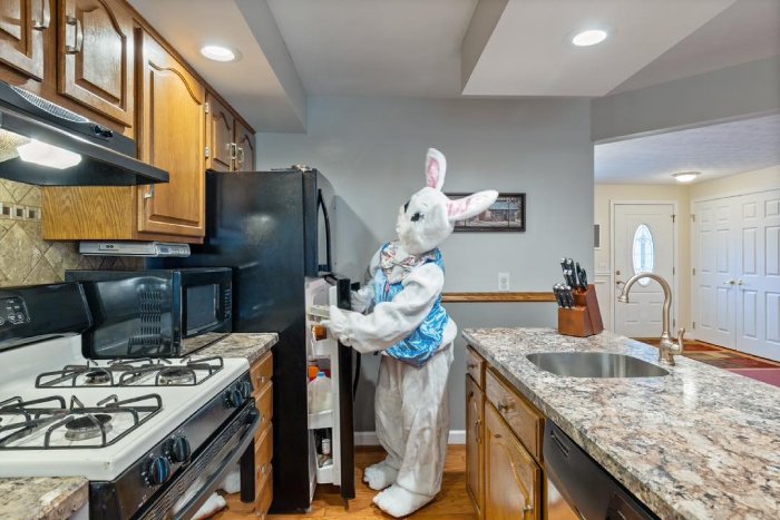 easter bunny in home listing