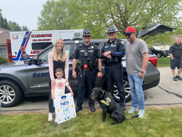 cops show up at kids bday party