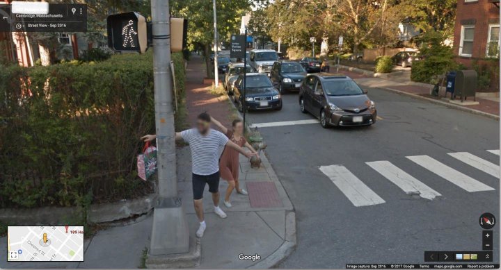 dancing google maps girl finds friend