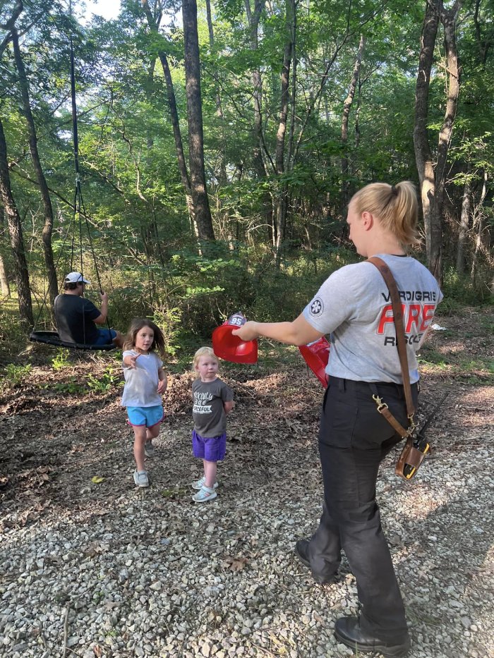 firefighters tree swing