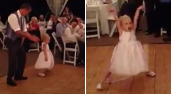 Little Girl Is Dancing At Wedding, Then Her Favorite Song Comes On