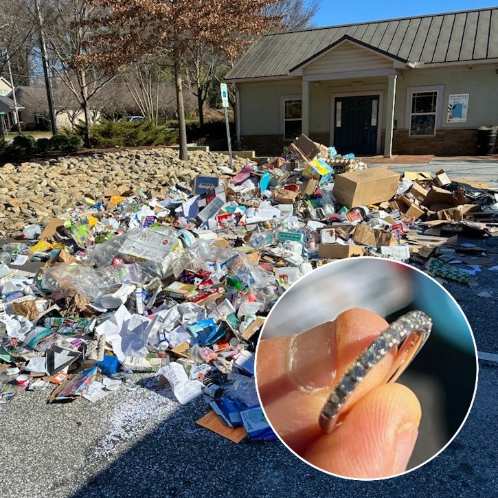 diamond ring found in trash