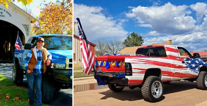 american flag truck