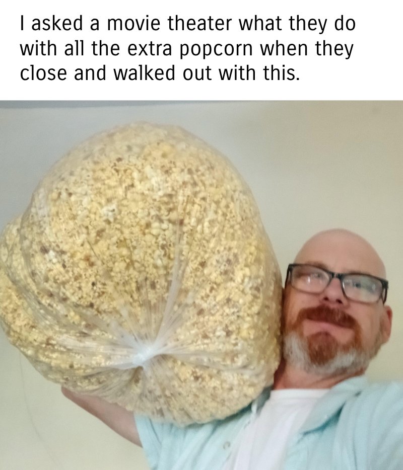 popcorn leftovers
