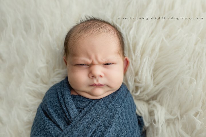 grumpy baby photoshoot