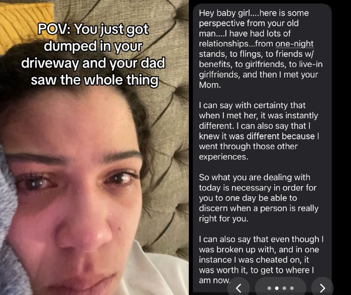 text from dad after breakup