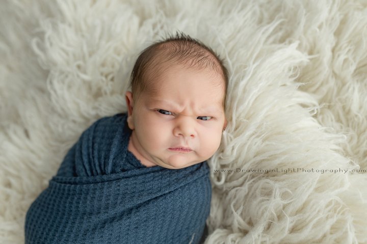 grumpy baby photoshoot