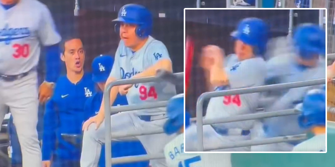 batboy dodgers incredible catch saves pitcher