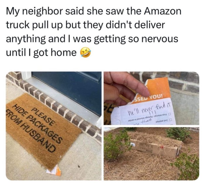 amazon drvier hides package