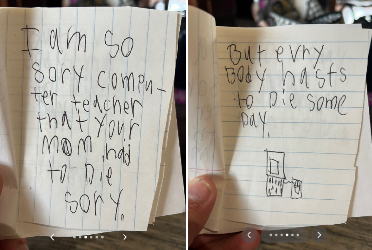 7 year old sympathy card for teacher hilarious