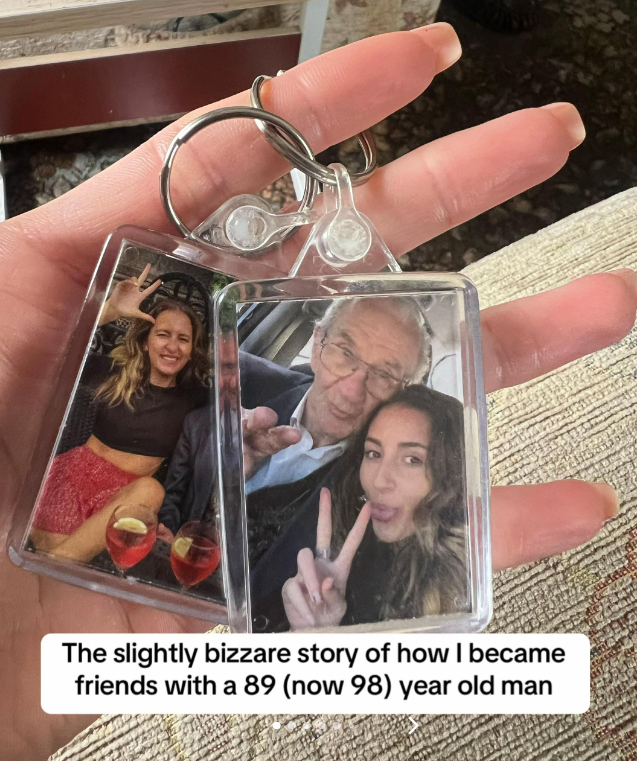 woman befriends elderly man cute story