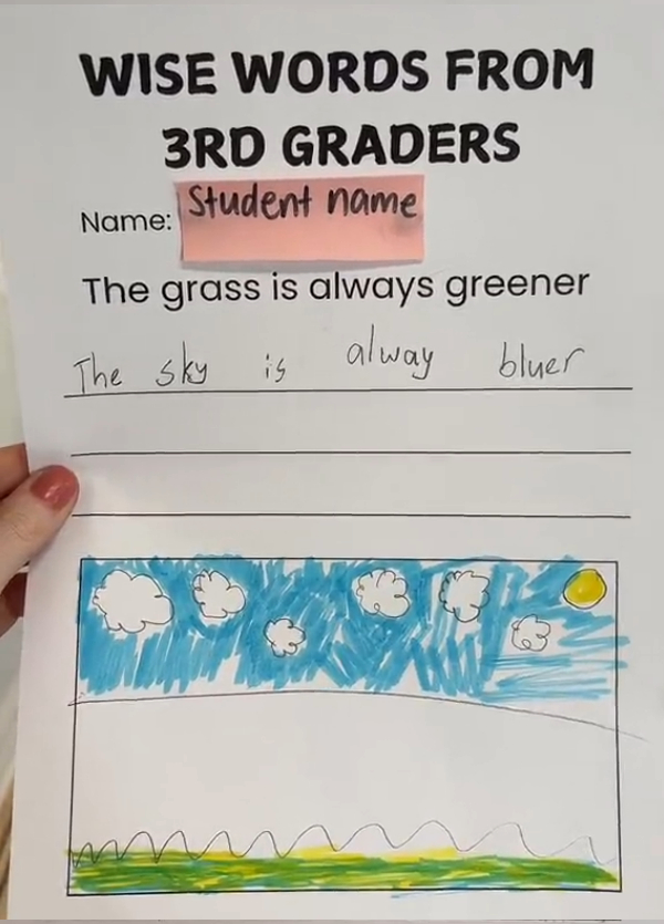 wise words from third graders