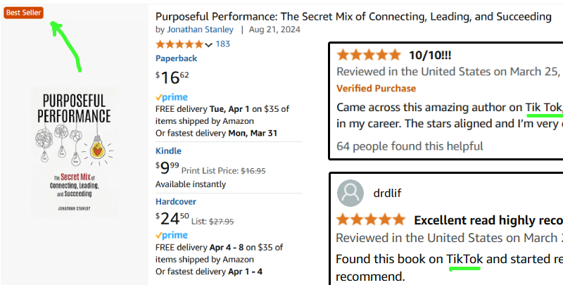tiktok video author best seller