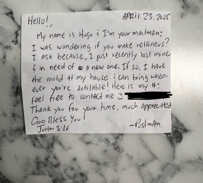 mailman dentist retainer story