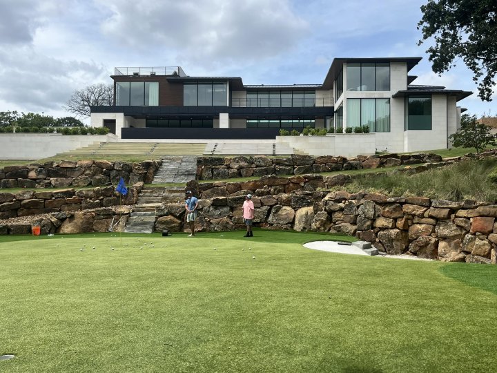 Bryson DeChambeau golfs with kid cancer