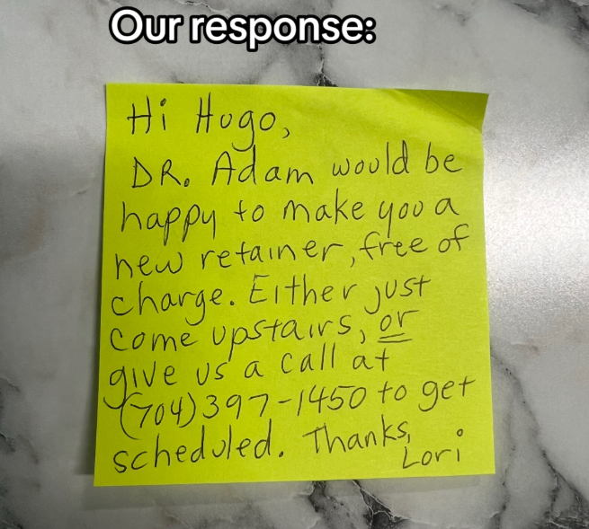 mailman dentist retainer story
