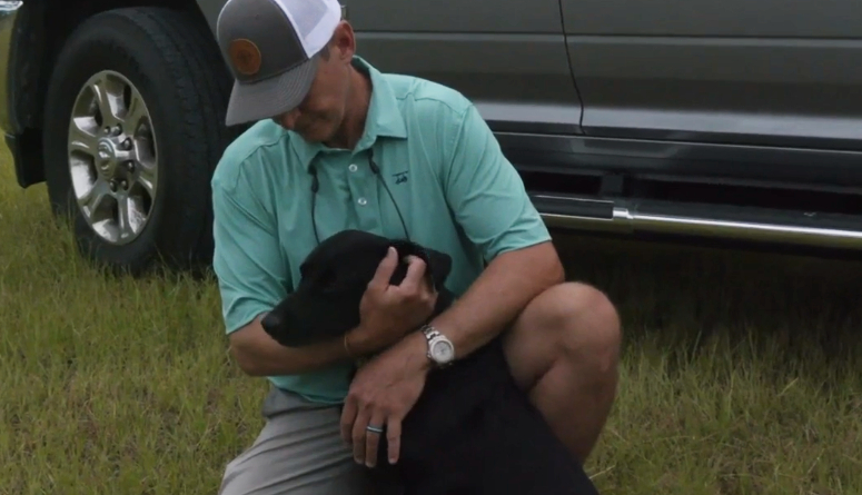 man saves dog from alligator