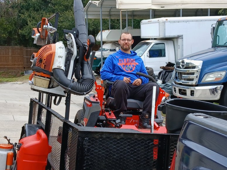 disabled man lawn company