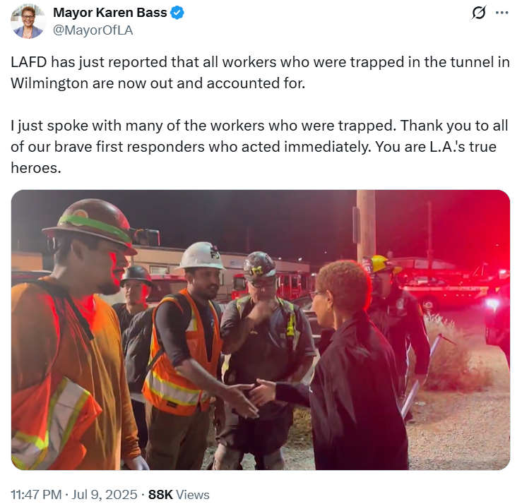 firefighters rescue tunnel collapse