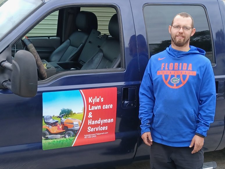 disabled man lawn company good news