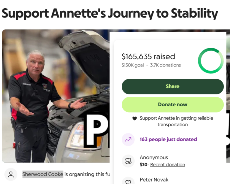 annette auto shop gofundme