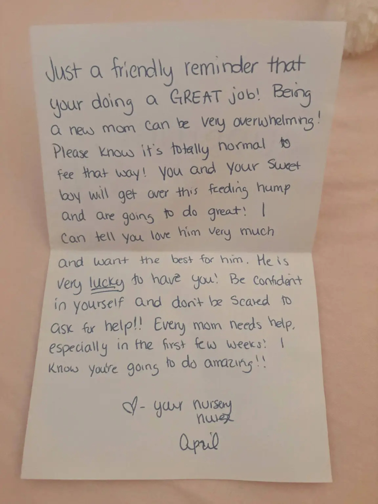 teen mom note from nurse