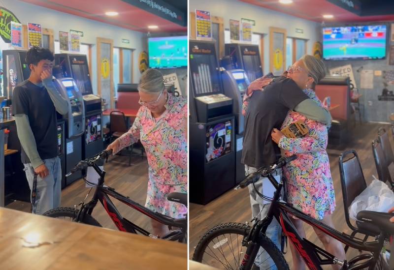 Townies surprises worker with new bike