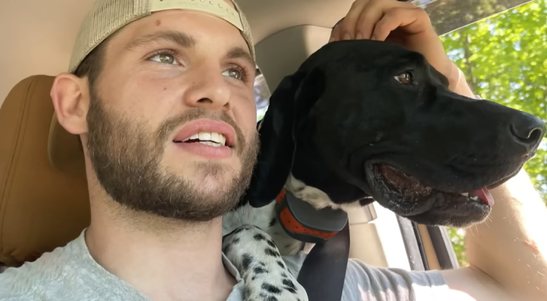 Jacob Schmitt and dog