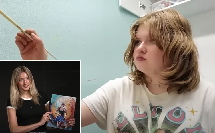 teen paints portraits classmates molly
