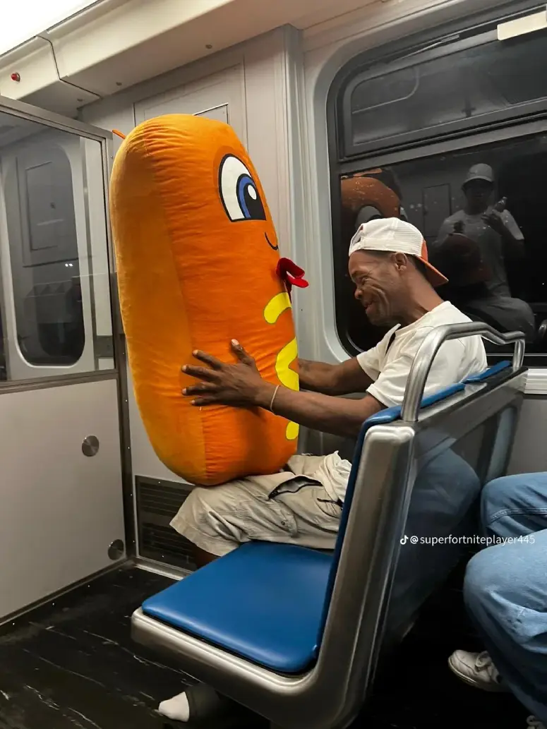 man corndog plushie