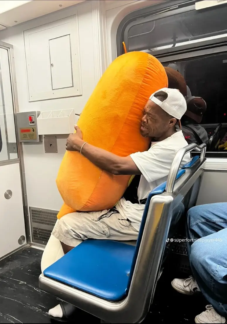 man corndog plushie