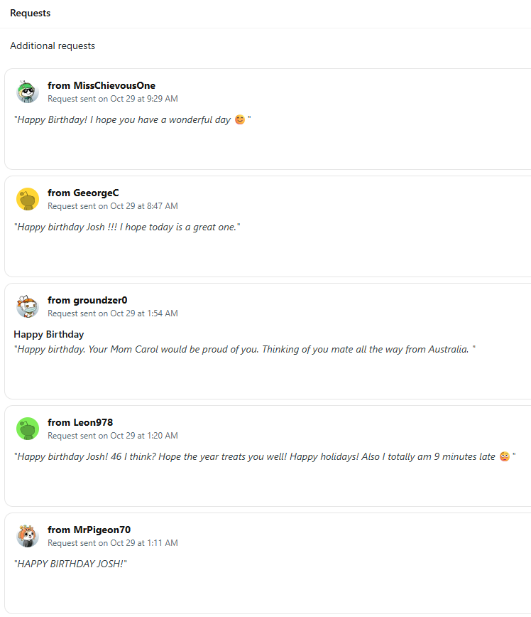 happy birthday from strangers