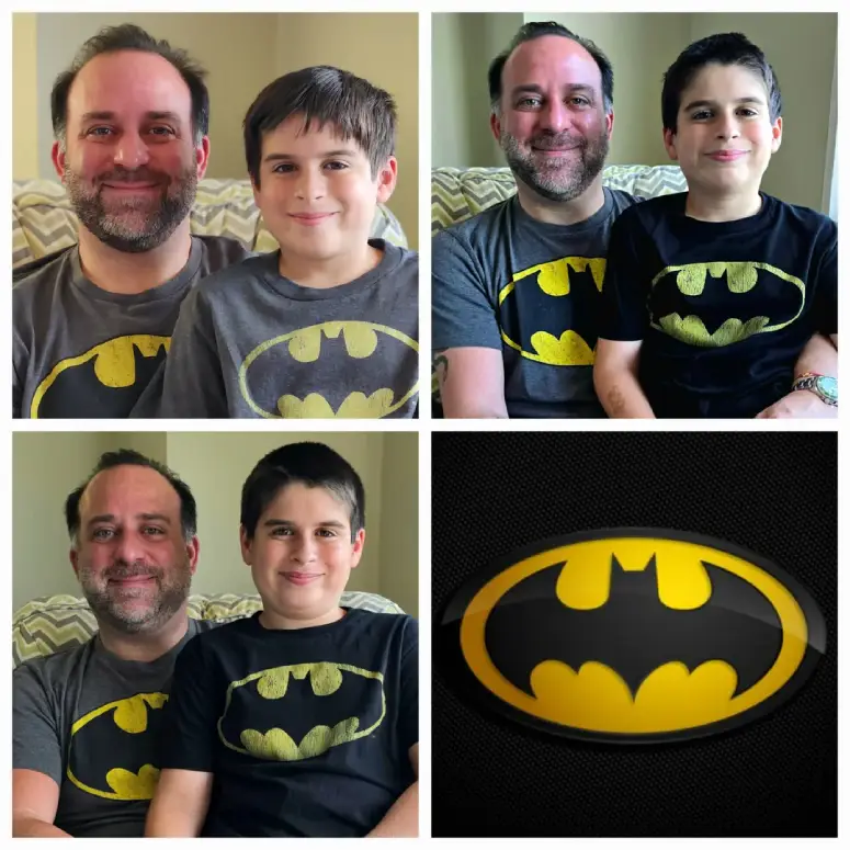 dad and son batman tshirt pictures
